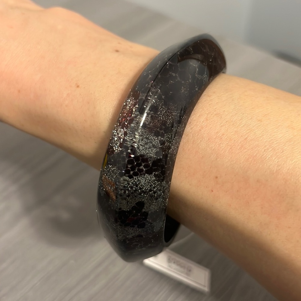NWT Lucite Snakeskin Bangle Bracelet, Vintage Style